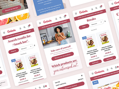 Gerlinéa Website agence animation cms design desktop dietetic dnd ecommerce food gerlinea home magento principle sketch smooth transition ui website