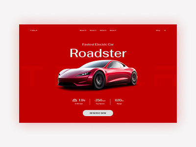 Tesla Roadster Landing Page ui web web design web designer webdesign webdesigner webdesigning webdesigns website website builder website concept website design website designer website designing websites