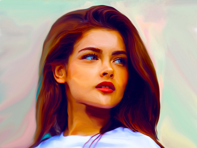 Potrait of Beautiful girl beauty branding digital art digital painting flat girl graphic design illustrator minimal painting ui women