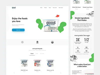 Design concept of Good culture buy cheese clean ui concept cottage design ecommerce minimalistic mobile product page redesign responsive design ui