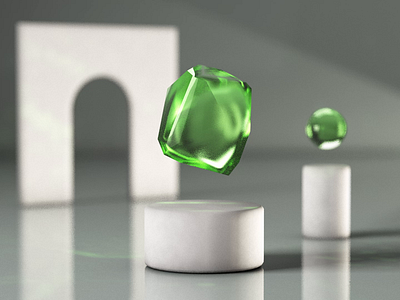 Emerald vs Gravity 3d 3d art animation c4d caustics cinema4d diamonds lightning motion