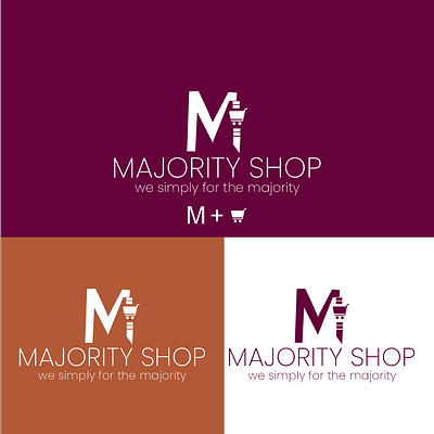 Majority Shop Logo branding design illustration logo minimal typography