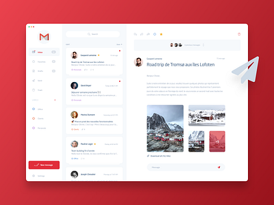 Gmail redesign avatar design clean ui dashboard design design gmail interface mail app mail client menu design product design redesign redesigned search ui ux