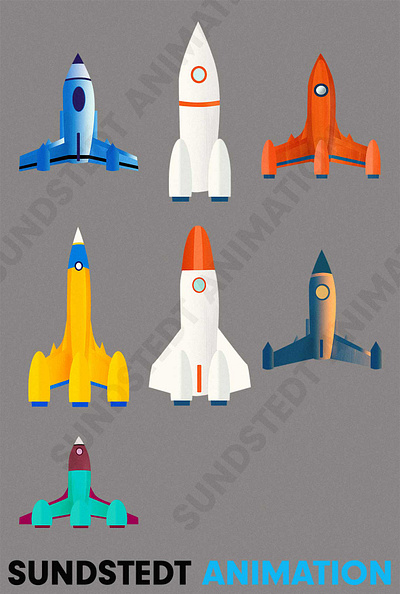 Spacecrafts Artwork Sundstedt Animation Illustrations