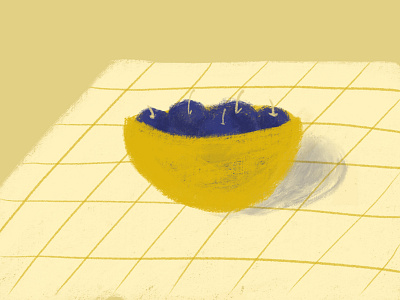 Bowl of Apples apple apples bowl color color palette digital art digital illustration illustration ipad painting procreate procreate app table