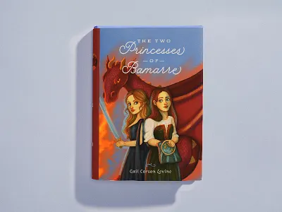 Two Princesses of Bamarre | Book Cover Design book cover book design dragon illustration princess two princesses of bamarre