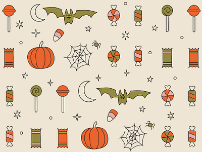 Spooky Season 2 candy flat halloween icon illustration pumpkins trick or treat