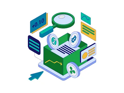 info crypto bitcoin cryptocurrency digital green icon illustration indonesia isometric money vector