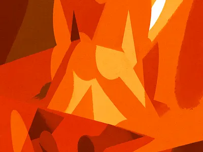 Amber covid cubist design digital painting geometric illustration procreate