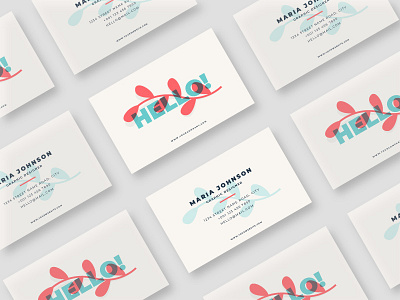 Minimalist Business Card business card design flowers graphic design minimalist