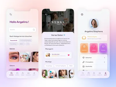 Online Booking For Beauty Salons app beauty berlin blur branding clean design deutsch germany minimal moghadam.pro startup ui ux