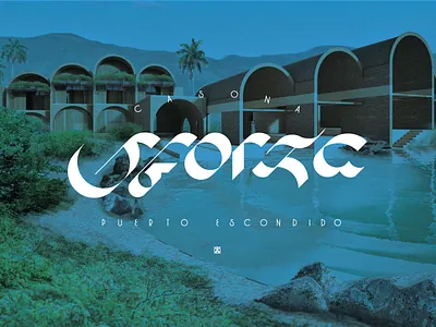 Casona Sforza hotel lettering type