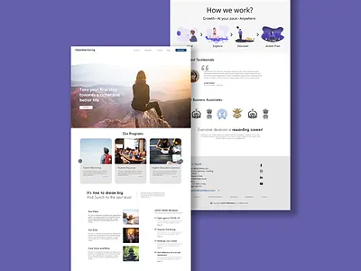 Mentoring Website adobe adobexd blog design landingpage mentor mentoring minimal portfolio typography ui uidesign ux web web design website