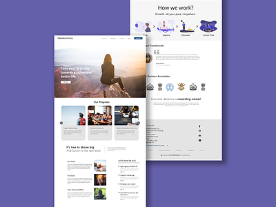 Mentoring Website adobe adobexd blog design landingpage mentor mentoring minimal portfolio typography ui uidesign ux web web design website