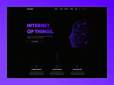 Leverage-Internet of Things website template best shots clean creative creative design design designer dribble best shot iot landing page ux design website