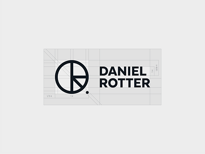 DR - construction 01 branding concept construction danielrotter golden ratio grid icon lettermark logo mark minimal monogram personal brand personal logo symbol typography