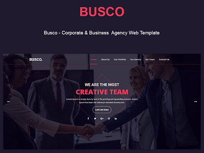 Busco - Corporate & Business Agency Website Template agency best theme business company company in html company template company website corporate envato envatomarket finance html theme landing page one page popular responsive startup themeforest web design website