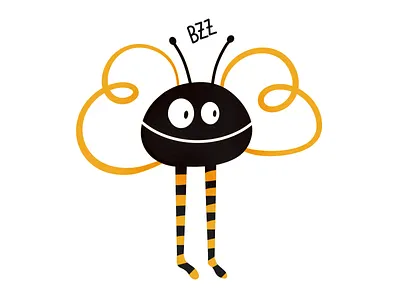 Monster Bee 2d beer can childrens illustration cute flat illustration monster procreate