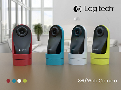 3D Product Design_#03 Web Camera 3d 3d artist 3d concept 3d product 3d product design 3d product modeling camera colorful colors concept art design dribbble logitech maya 3d product product design webcamera