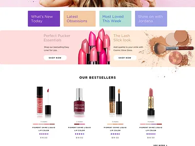 Jordana Cosmetics branding design shopify ui ux web website