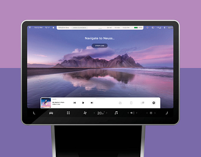 Tesla's Full Self Driving UI - Concept + FREE Mockups autonomous autonomy concept design driving electric car elon elonmusk experience full self driving interface mockup model 3 musk redesign tesla ui ui ux user ux