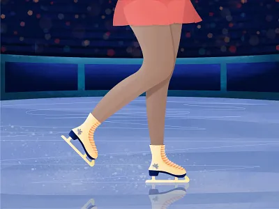 Inktober 03 - Blade 2d blade character figure skating gallery girl ice ice skate ice skating ice skating rink illustration inktober inktober 2020 roller skates roller skating skates stadium vector art