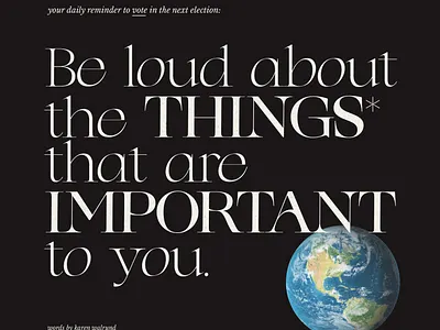Reminder to Vote quote typogaphy visual design vote