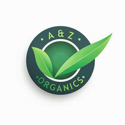 Logo for an organic company circle logo freelancer green leaves logo maker logodesign organic art organic food organic logo