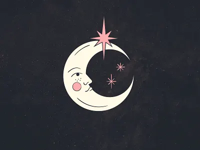 Vectober 21 // Sleep feminine illustration inktober mid century moon moonlight space star stars tattoo texture vectober vintage