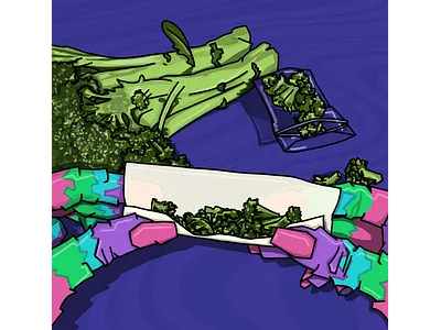 Brocc’ & Roll brand identity broccoli design ganja hypebeast illustration joint marijuana popart procreate procreate art vegan vegetable vegetables veggies