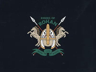 Riders of Rohan banner design horse horse master illustration logo lord of the rings lotr outdoors rider riders riders of rohan rohan vector wild