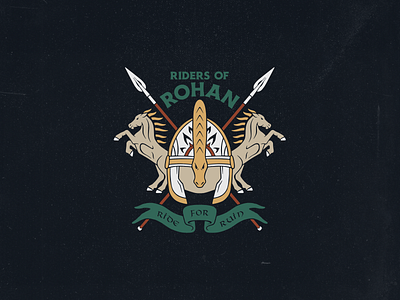 Riders of Rohan banner design horse horse master illustration logo lord of the rings lotr outdoors rider riders riders of rohan rohan vector wild