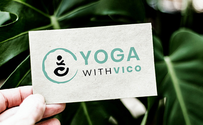 Yoga with Vico - independent yoga teacher buisness card enso inkscape logo yoga yoga logo