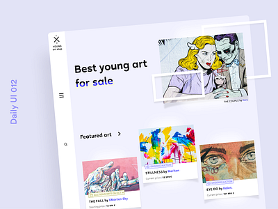 Daily UI 012 E-Commerce shop art landing daily ui daily ui 012 daily ui challenge dailyui dailyui 012 dailyuichallenge daiyui012 ecommerce design ecommerce landing ecommerce shop landing