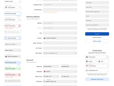 Material X inputs UI design - Text fields components in Figma app data design design system edit figma forms input inputs material text field ui ui kit