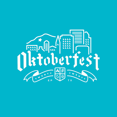 Oktoberfest 2020 beer building cheers craftbeer design drawing elpaso illustration oktoberfest simple texas typography vector