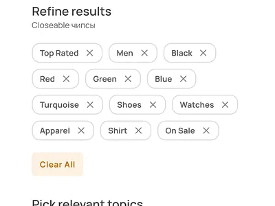 Chips selection for filters UI design in Figma app badge chip chips design figma filter filtering mobile outline select selection ui ui kit