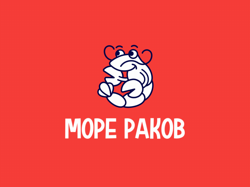 More Rakov Logo Animation aniamted gif animation character crab lobster logo logotype motion ocean sea shrimp wave