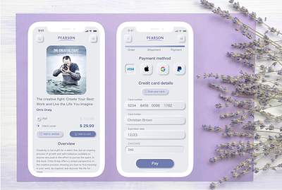 Book store app app design buying credit card checkout daily 100 challenge daily ui design ecommerce app ecommerce design mobile app mobile app design mobile ui neomorphism payment form payment method store design ui design