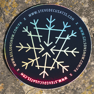 Keystone/Snowflake Holographic Sticker foil holographic keystone ride riding ski skiing snow snowboard snowboarding snowflake sticker stickermule winter