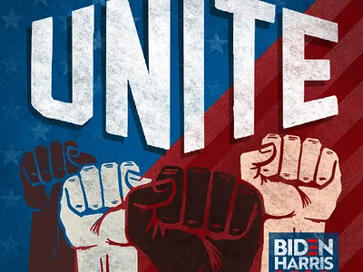 Unite 2020 art illustration ipadpro procreate rise up show up unite united states vote