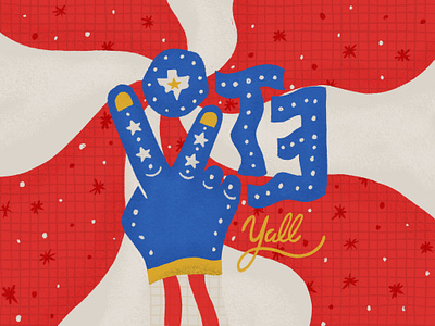 Vote Yall election illustration peace politics texas vote