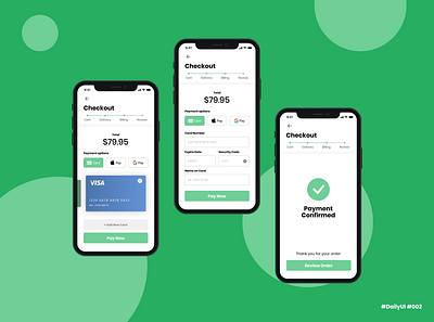 Mobile App Checkout - Concept app checkout dailyui 002 mobile ui ui design ux ux design