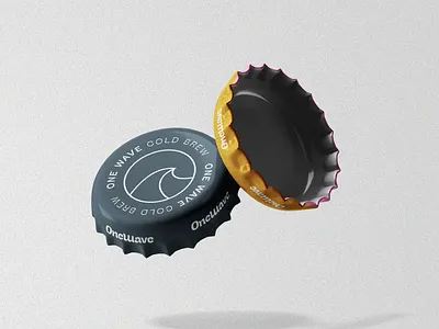 ONE WAVE CAPS branding cold brew cold brew coffee identity local logo tijuana