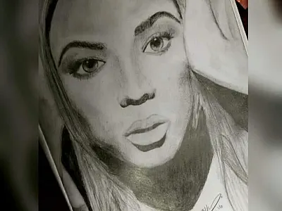 Beyonce celebrity design female girl graphicdesign illustration pencil ui ui designs uidesign ux uxdesign