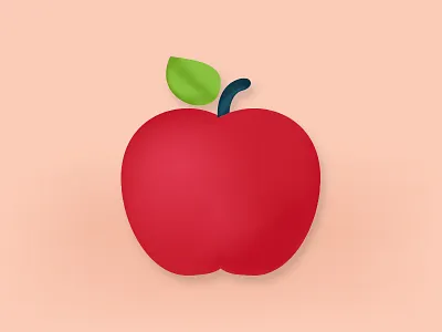 Apple - vector icon design 3d adobe illustrator apple design fruit graphic art graphic design icon illustration india logo vector