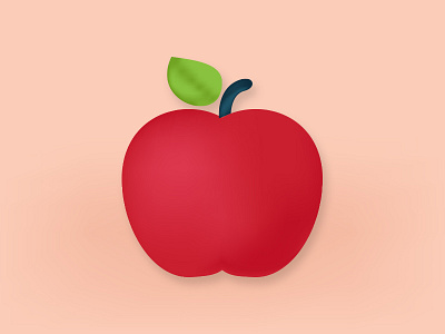 Apple - vector icon design 3d adobe illustrator apple design fruit graphic art graphic design icon illustration india logo vector