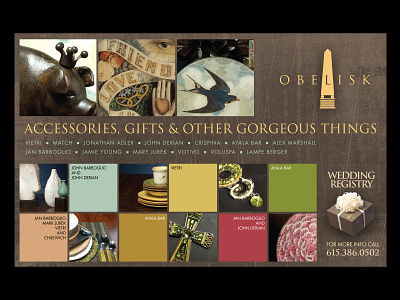 Obelisk Gift Shop Website art branding design graphic design illustrator logo typography vector website design