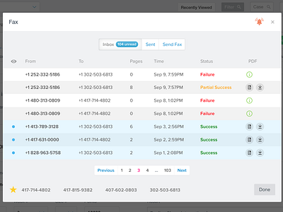 Fax feature app design fax icon minimal ui ux web