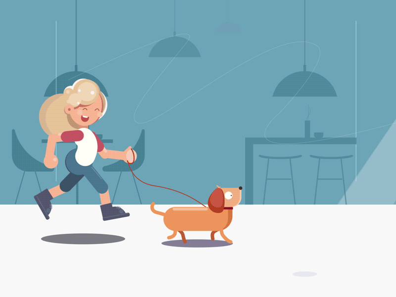 gif 遛狗 gif gif ui illustration 插图